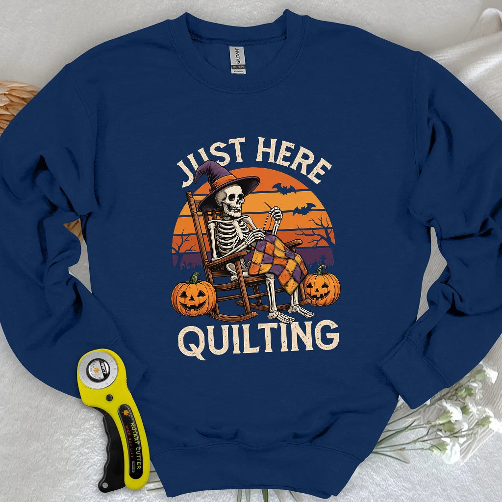 Nur hier am Quilten Sweatshirt
