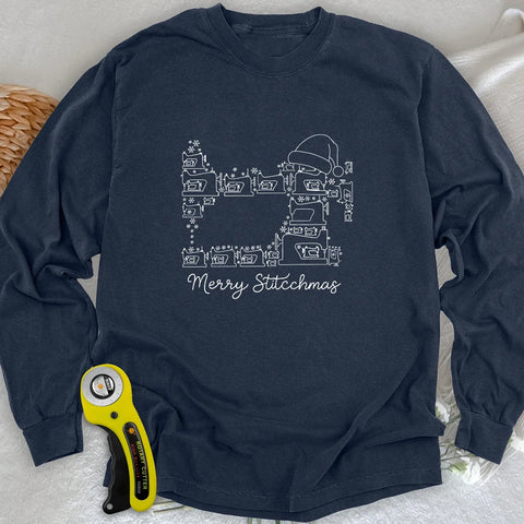 T-shirt a maniche lunghe “Buon punto Natale”
