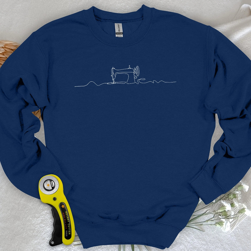Minimalistisches Nähmaschinen-Sweatshirt