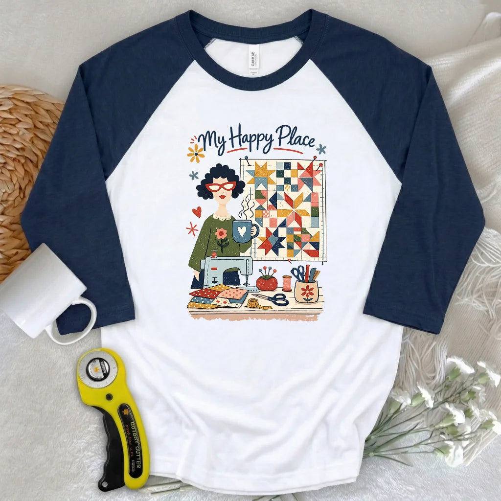 My Happy Place 3/4 Sleeve T-shirt