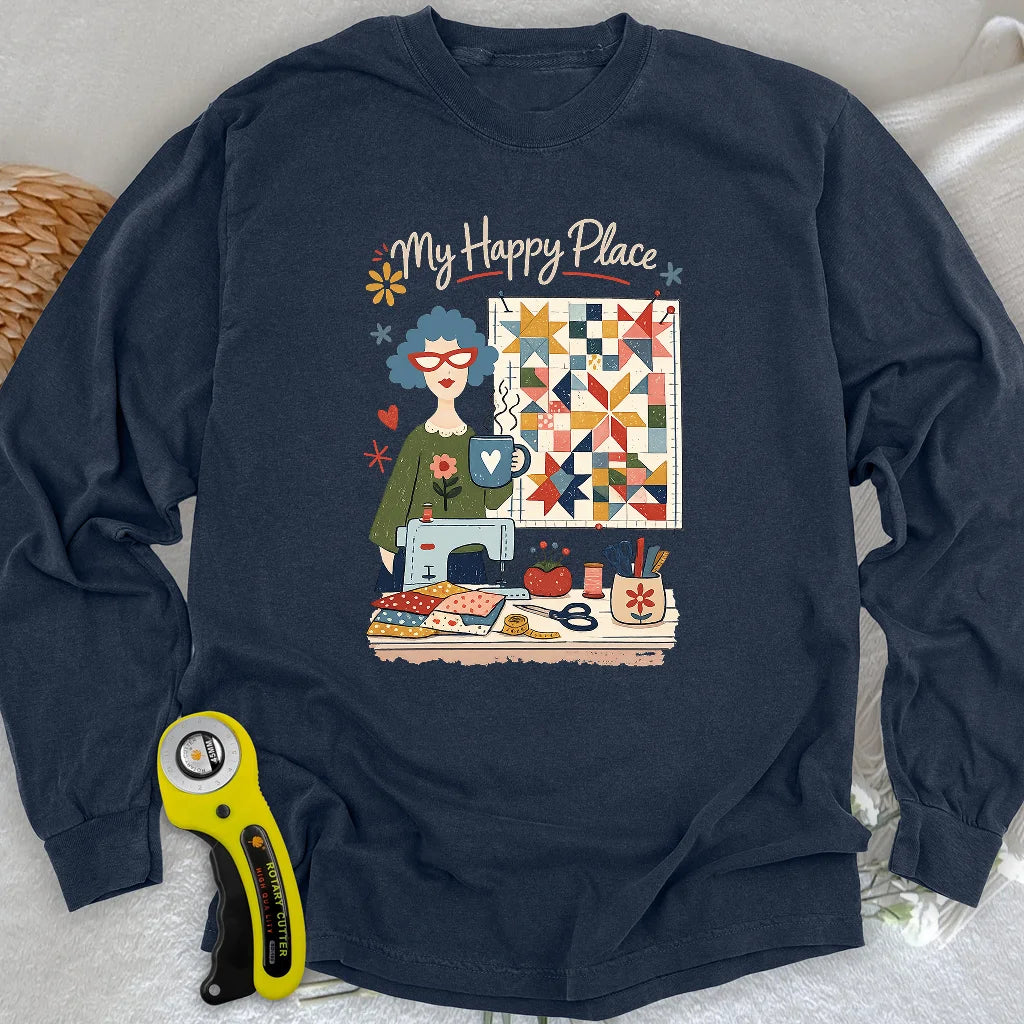 Mein Happy Place Langarm-T-Shirt