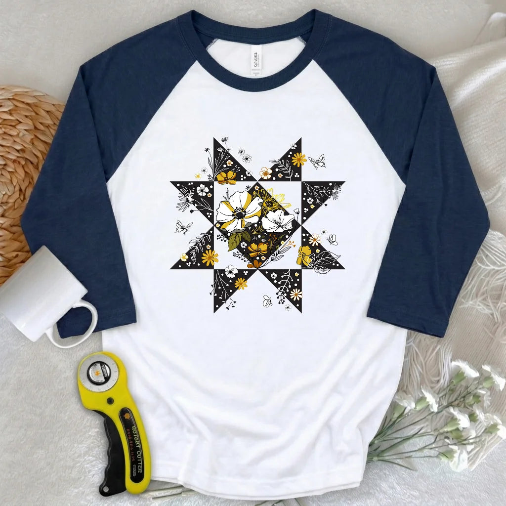 Nature Block 3/4 Sleeve T-shirt