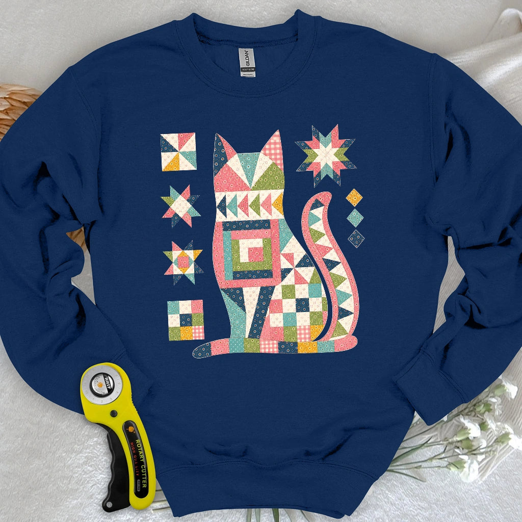 Patchwork Cat Sweatshirt