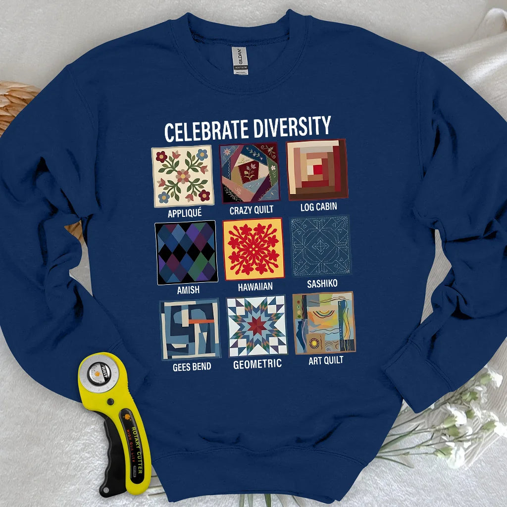 Patchwork-Vielfalt-Sweatshirt