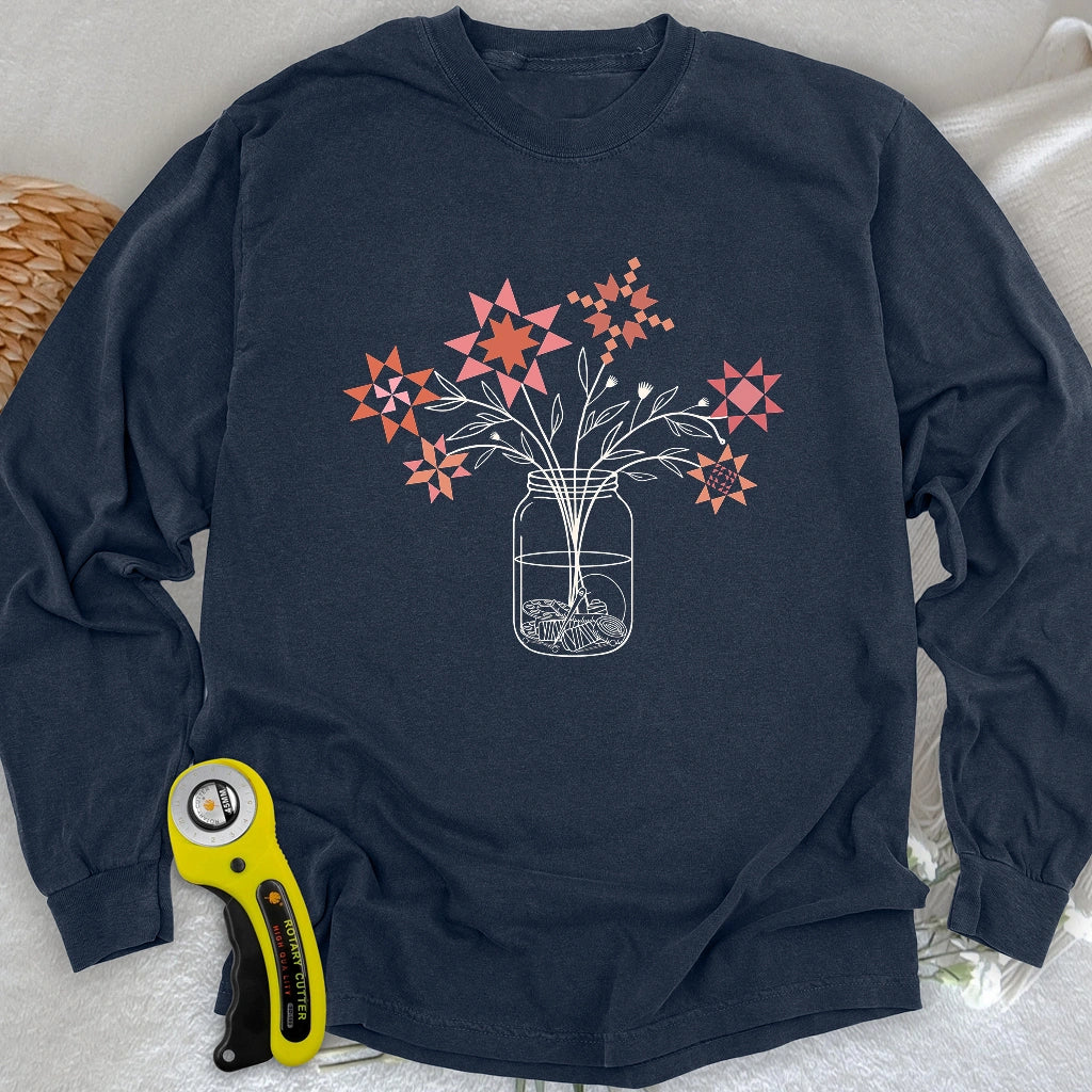 Patchwork Posy Jar Long Sleeve T-shirt