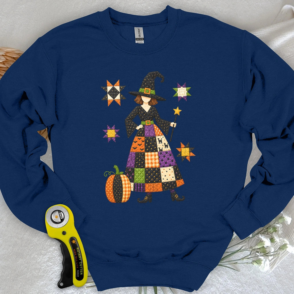 Patchwork Quilt Witch Sweatshirt