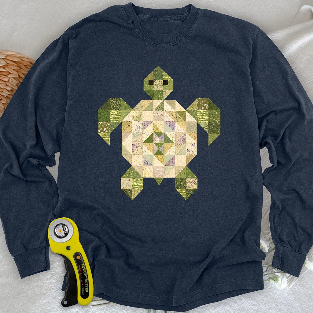 Patchwork Turtle Long Sleeve T-shirt