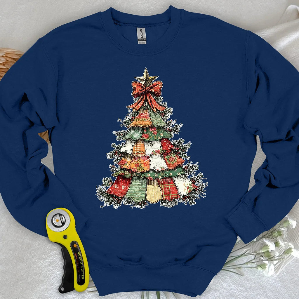 Sweat-shirt de Noël motif patchwork