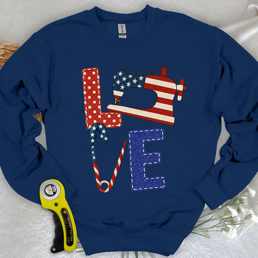Sweat-shirt de couturière patriotique