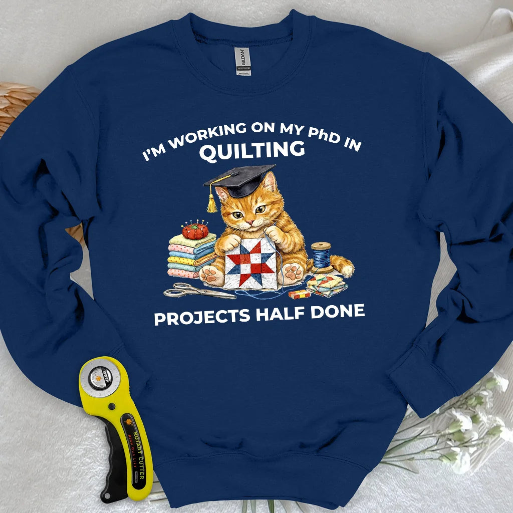 Sweat-shirt "Doctorat en matelassage"