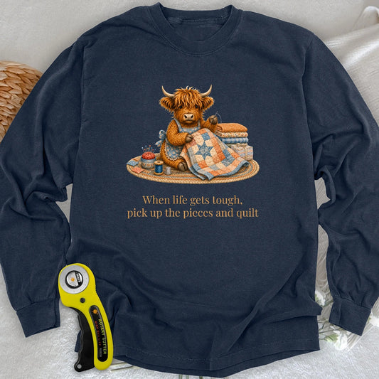 Pieces and Quilt Long Sleeve T-shirt