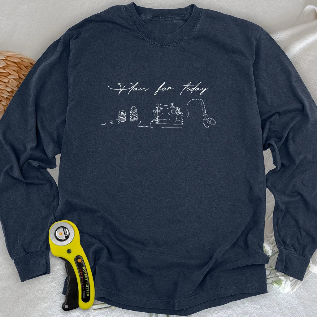 Plan für heute Langarm-T-Shirt
