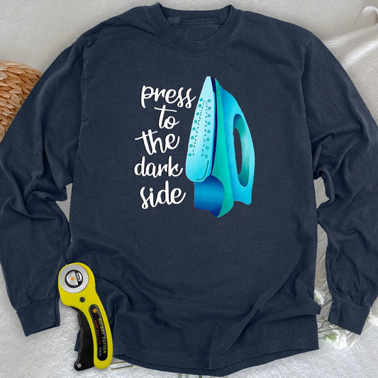 Dunkle Seite Langarm-T-Shirt drücken