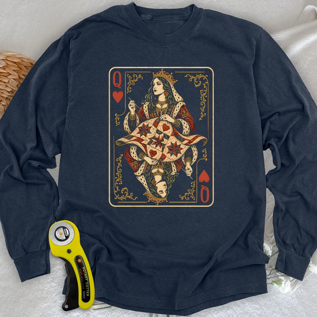 Queen Of Quilt Long Sleeve T-shirt