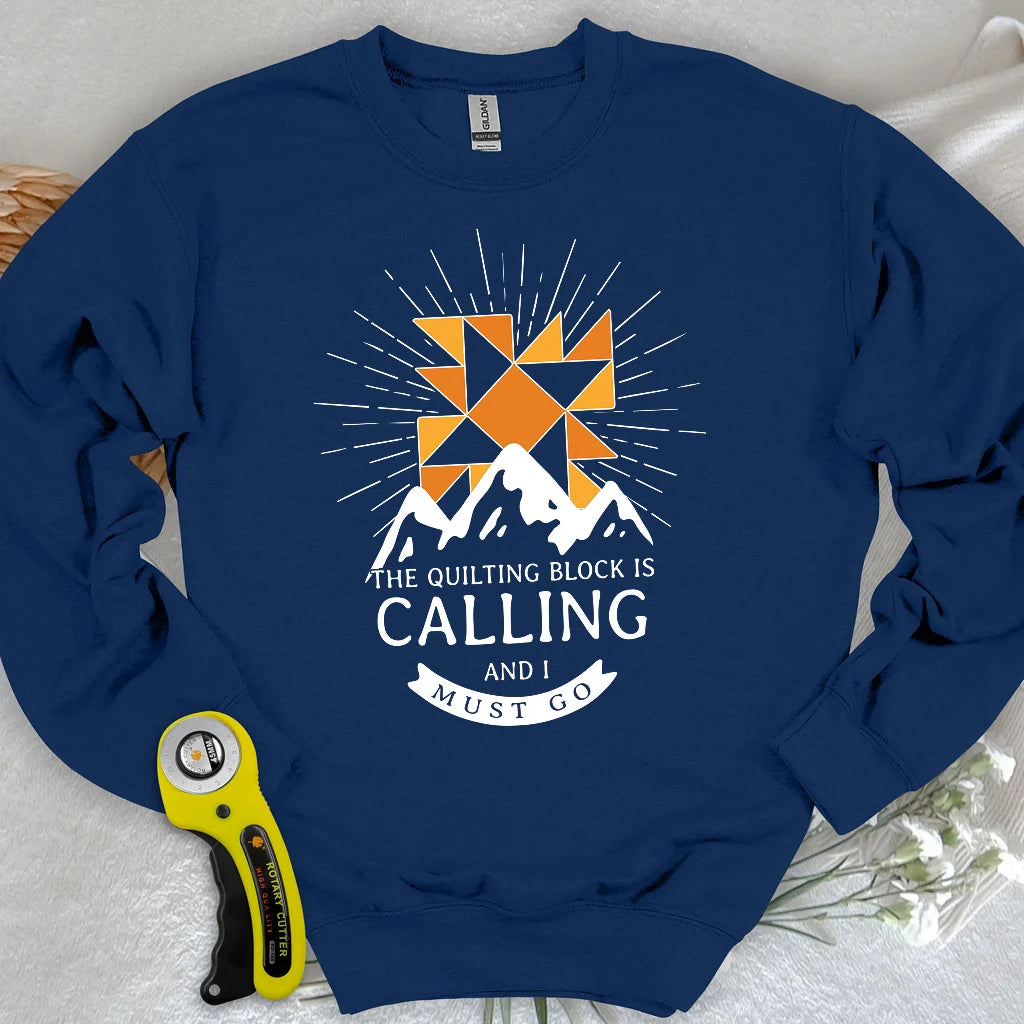 Sweat-shirt Motif Bloc de Quilt