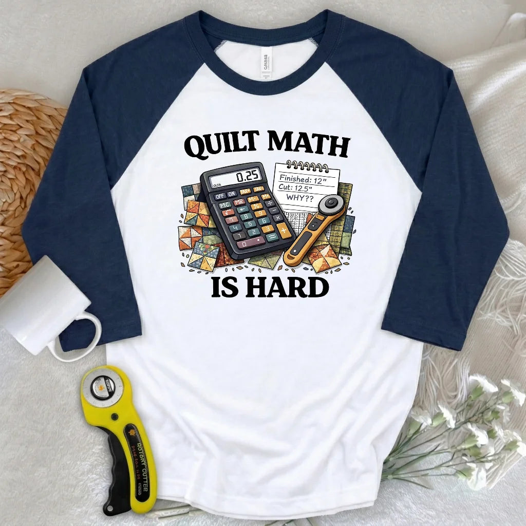 Quilt Math Survivor 3/4 Sleeve T-shirt