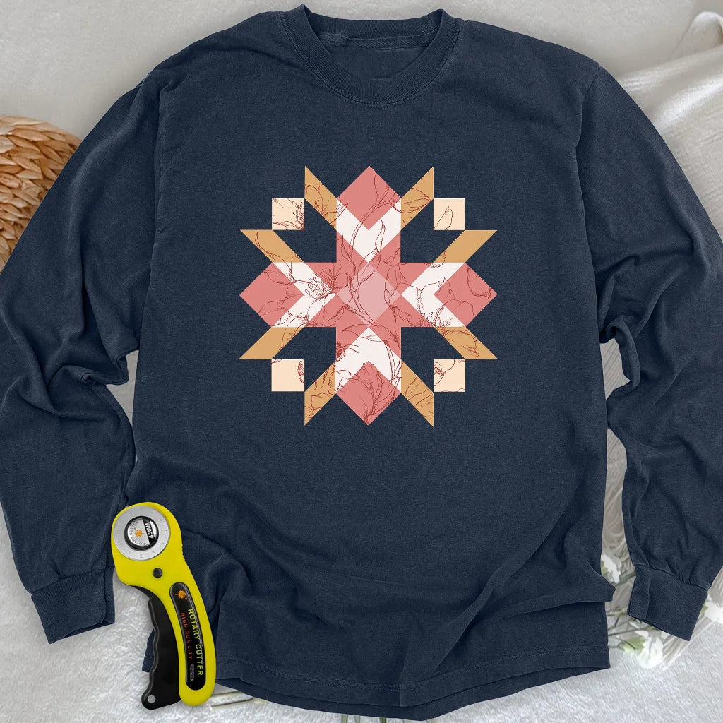 Quilted Botanica Long Sleeve T-shirt