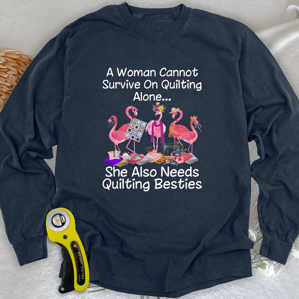 T-shirt à manches longues « Meilleures amies de la couture »