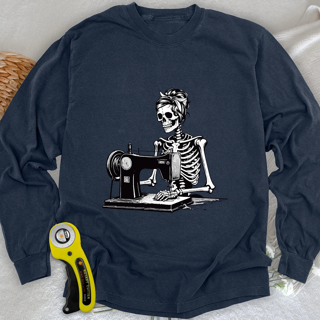 Quilting Skeleton Long Sleeve T-shirt