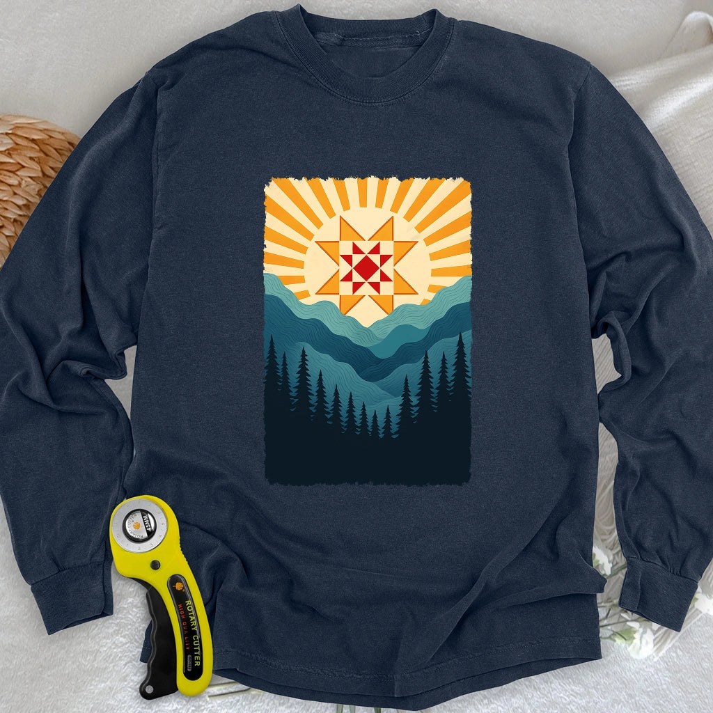 Quilting Sun Long Sleeve T-shirt