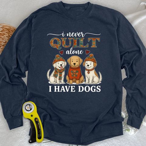 Quilting with Paws T-shirt a maniche lunghe
