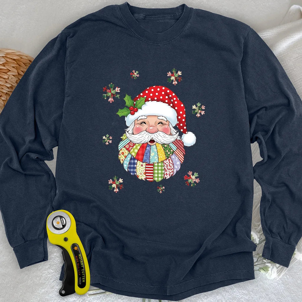 Santa Claus Patch Long Sleeve T-shirt