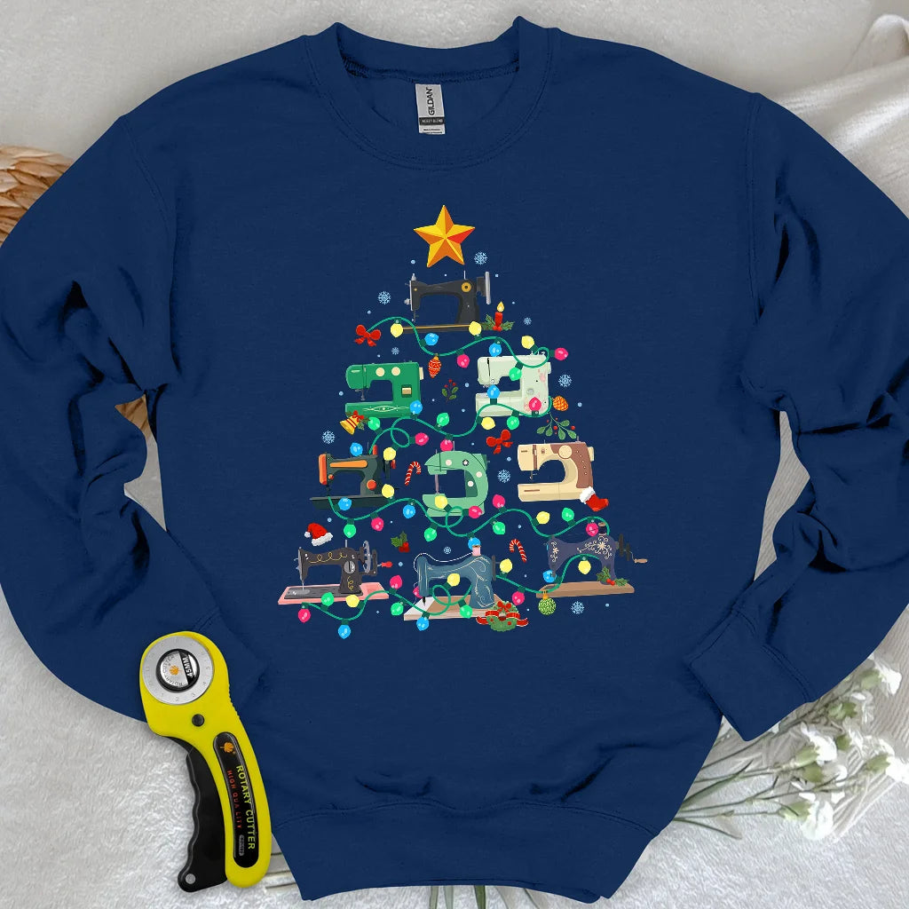 Sewing Christmas Tree Sweatshirt