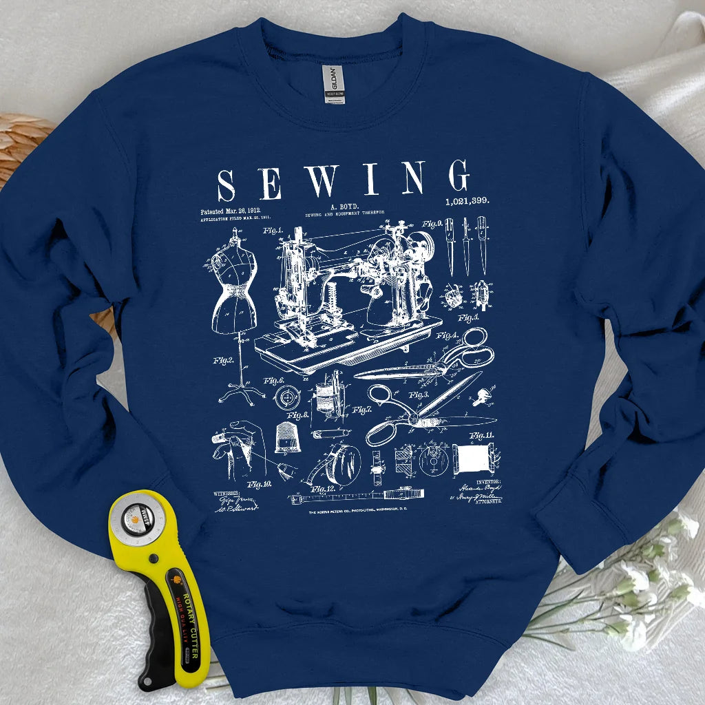 Sewing Tools Pattern Sweatshirt