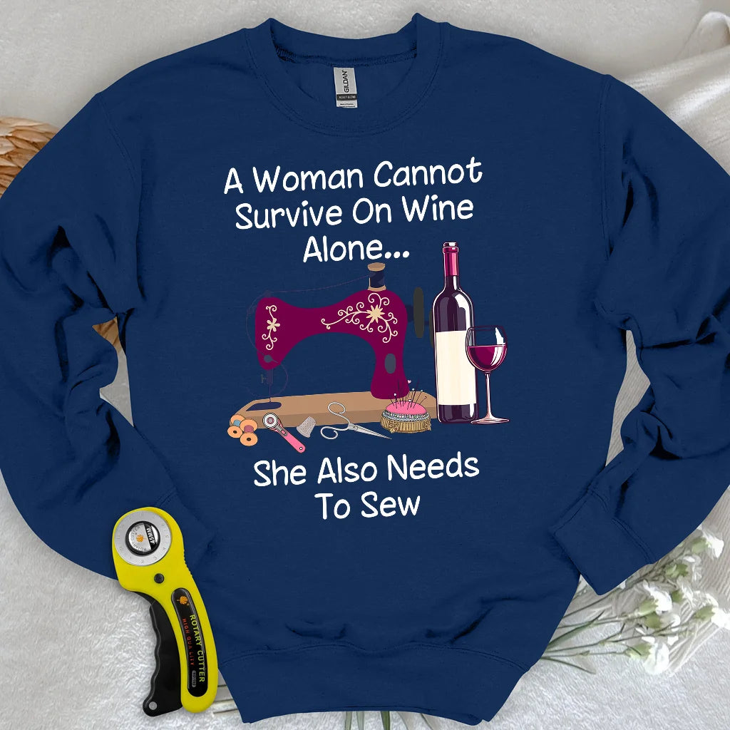 Sweat-shirt Couture et Dégustation de Vin