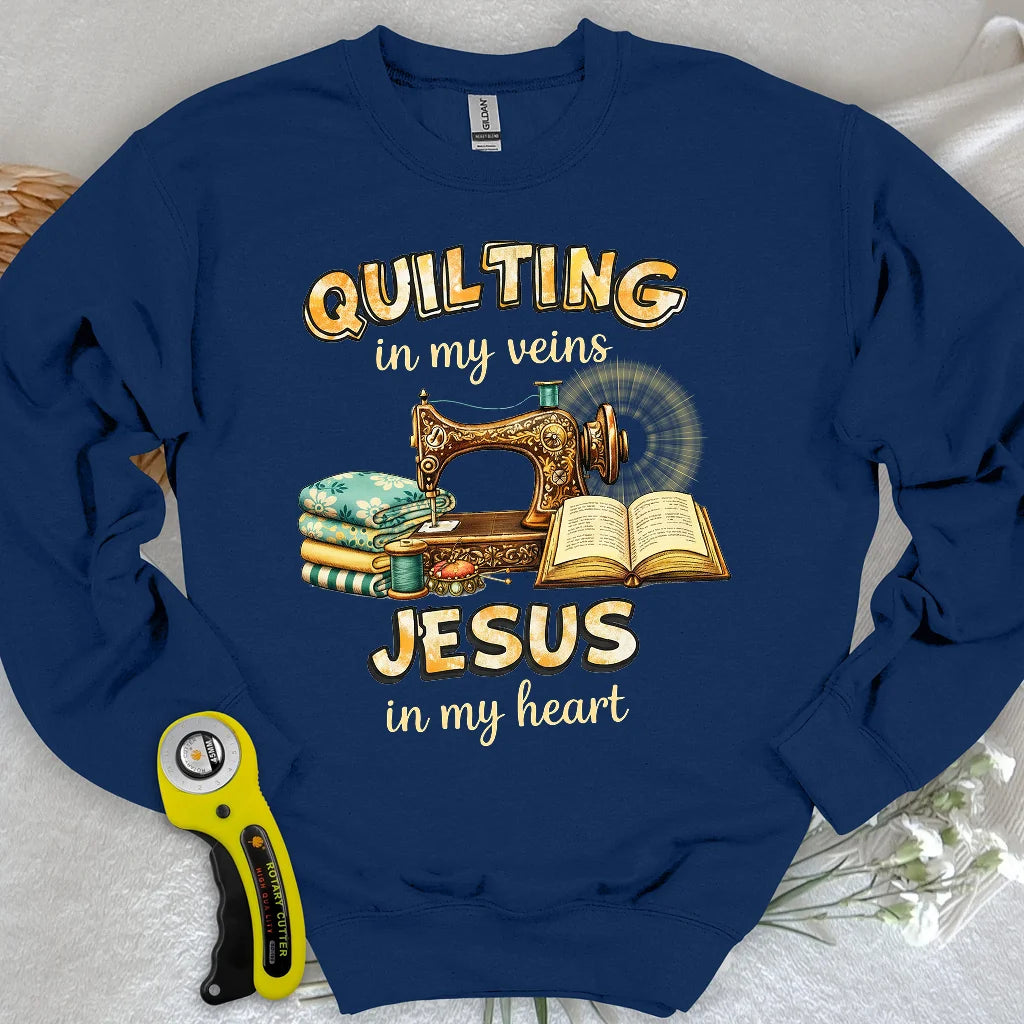 Mit Jesus genäht Sweatshirt