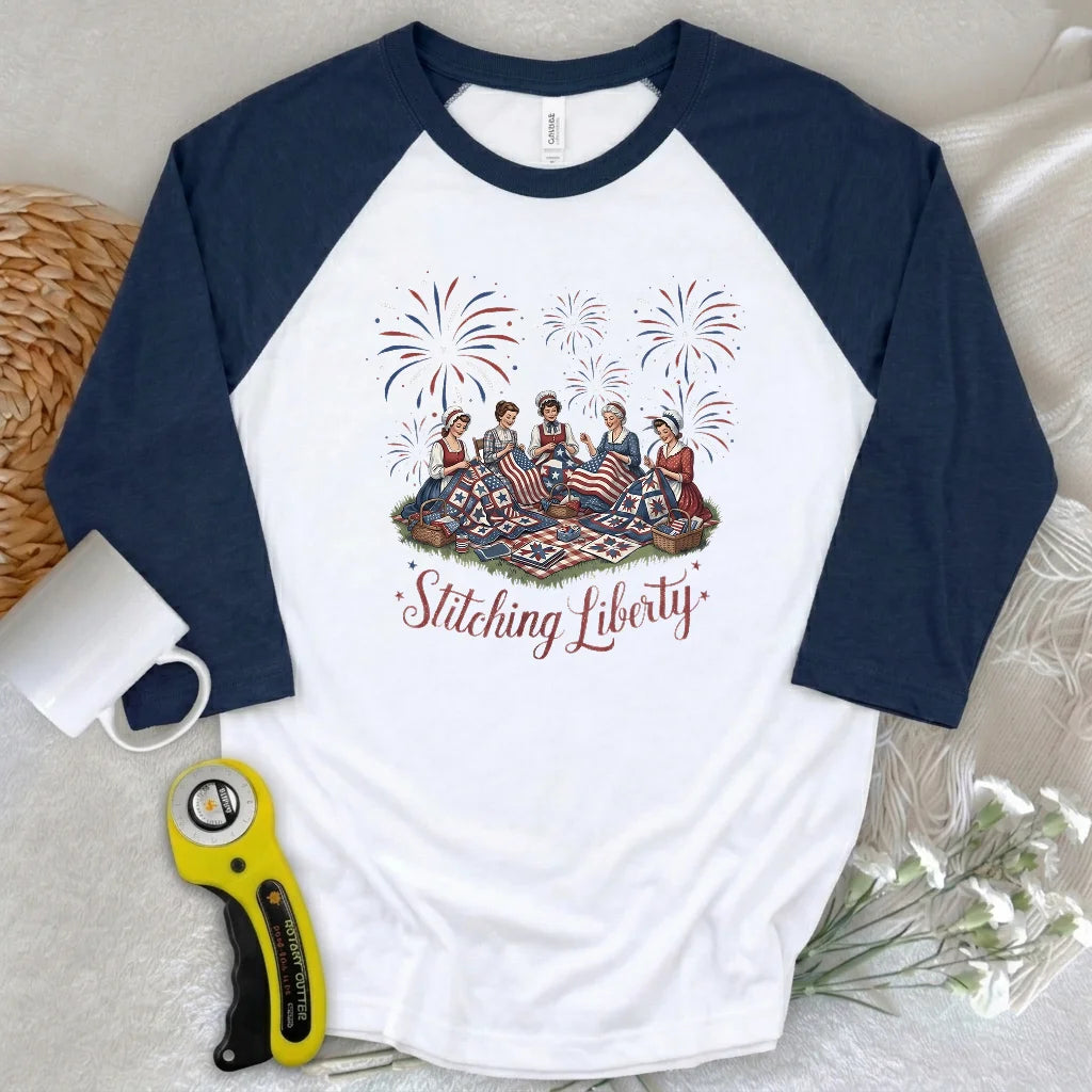 Stitching Liberty 3/4 Sleeve T-shirt