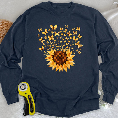 Maglietta a maniche lunghe Sunflower Magic Quilt Bloom