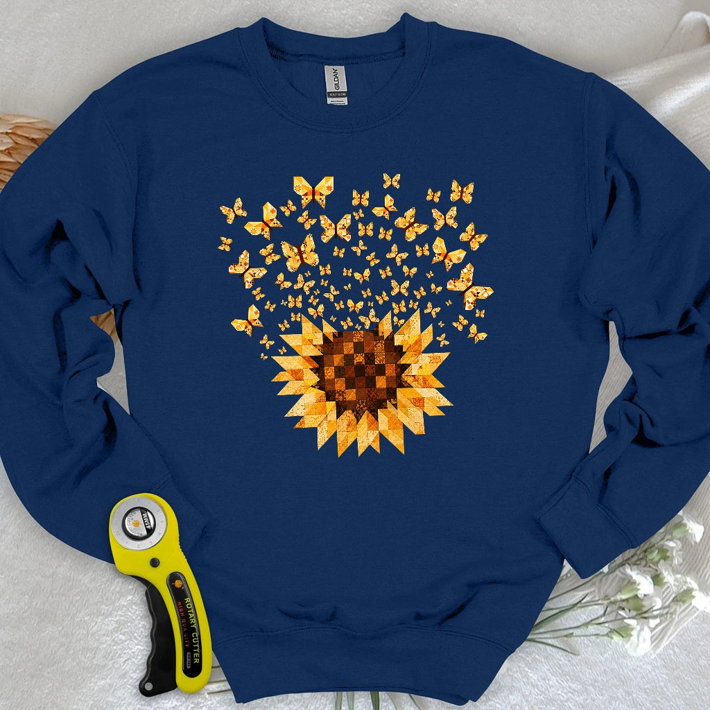 Sunflower Magic Quilt Bloom Sweatshirt
