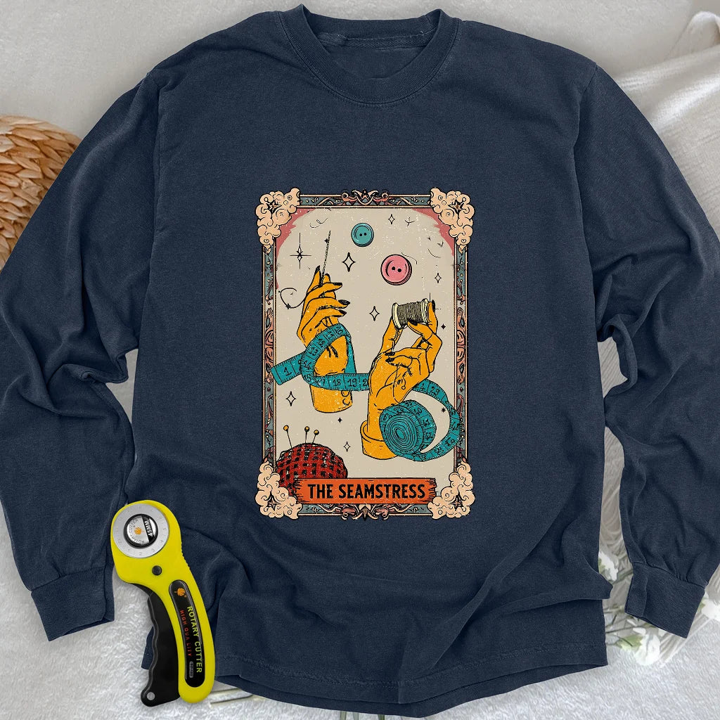 Tarot Card Seamstress Long Sleeve T-shirt