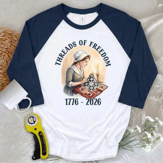Threads of Freedom 3/4 Sleeve T-shirt