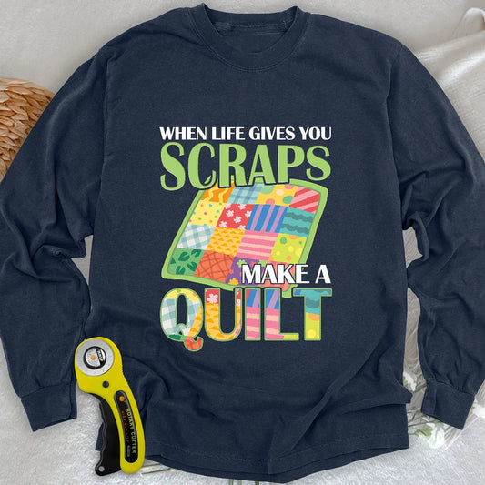 Turn Scraps To Quilt Long Sleeve T-shirt