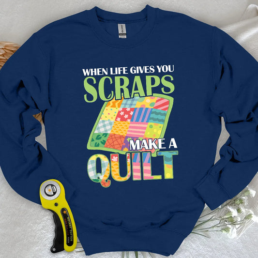 Turn Scraps To Quilt Sweatshirt