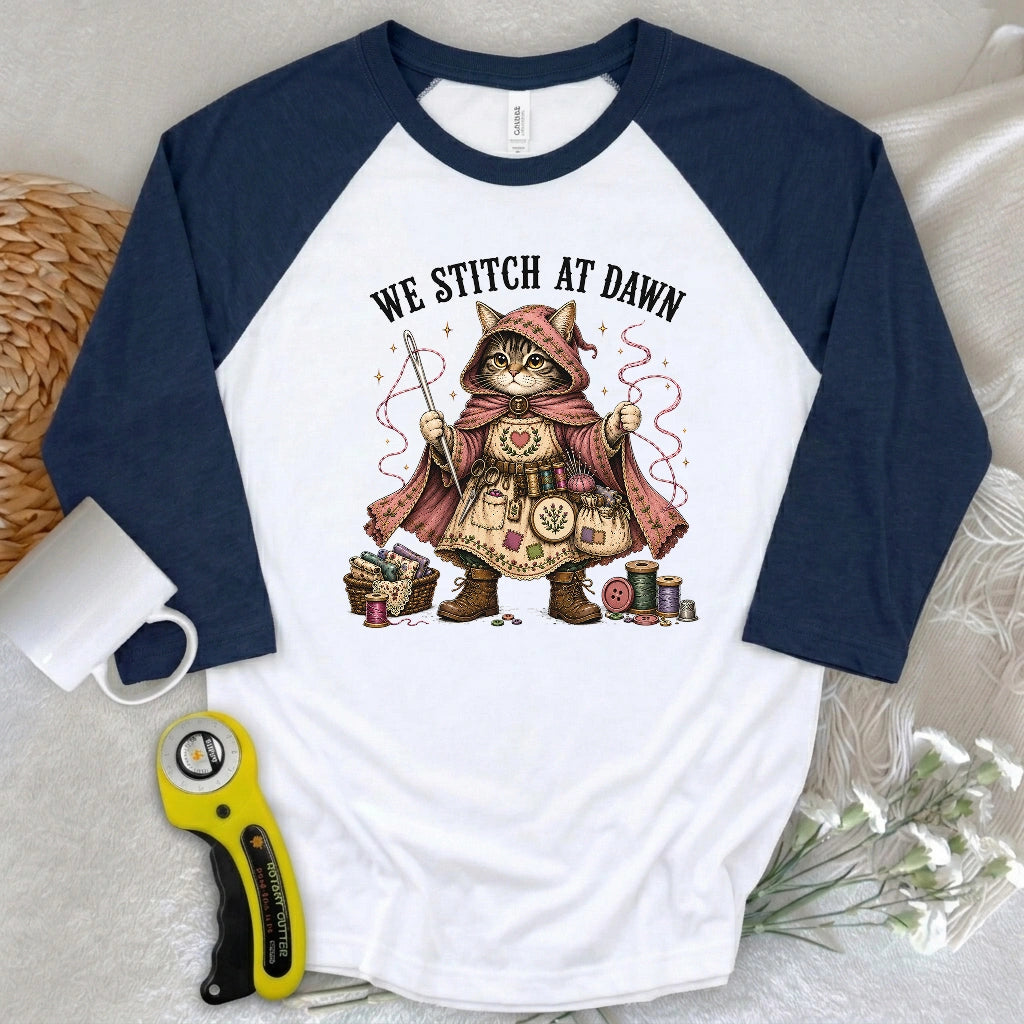 We Stitch At Dawn 3/4 Sleeve T-shirt
