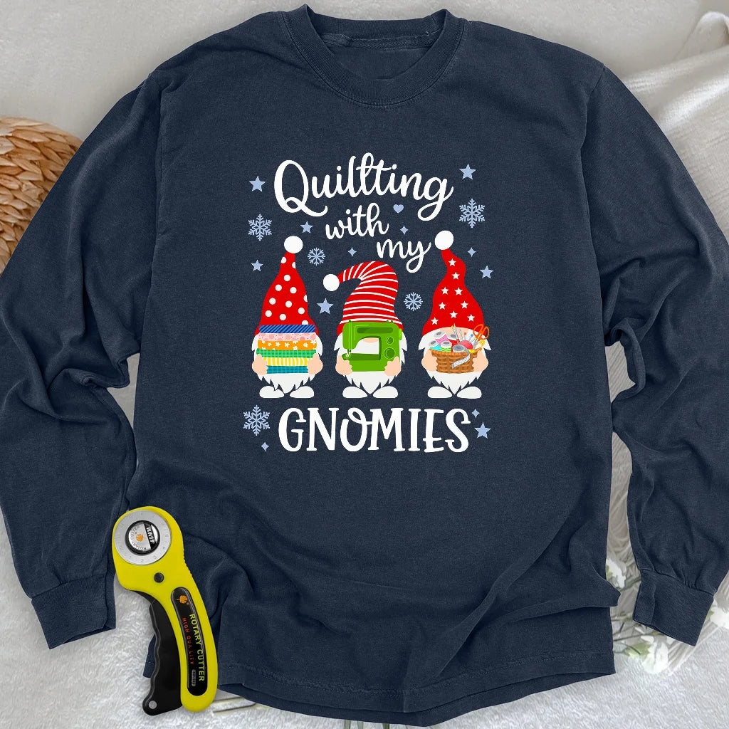 Mit meinen Gnomen Langarm-T-Shirt