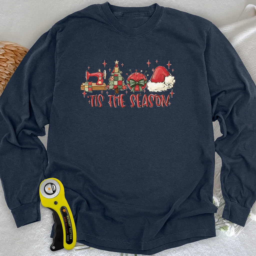 Langarm-T-Shirt „Tis the season“