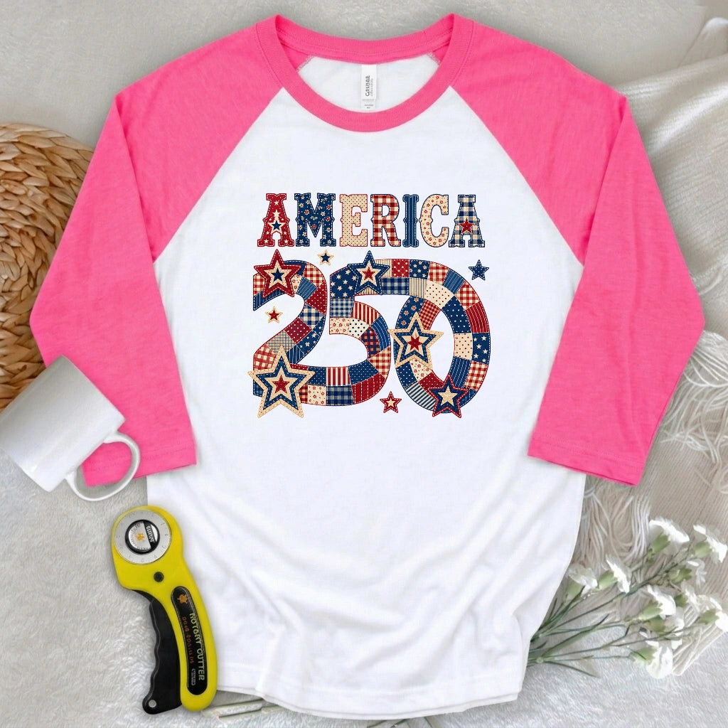 America 250 3/4 Sleeve T-shirt
