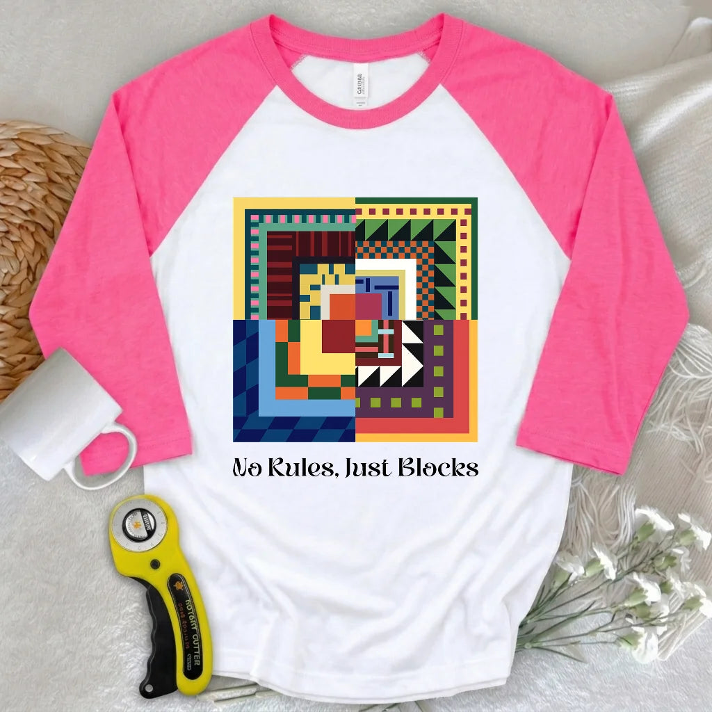 Modern Quilter Mind 3/4 Sleeve T-shirt
