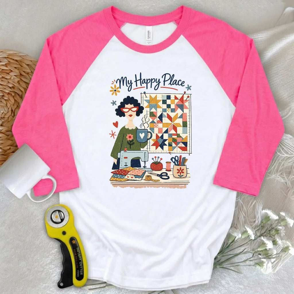 My Happy Place 3/4 Sleeve T-shirt