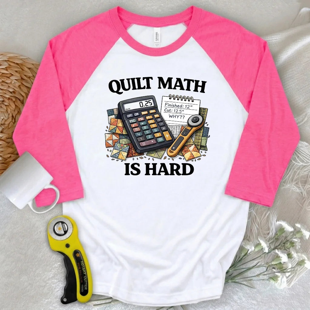 Quilt Math Survivor 3/4 Sleeve T-shirt