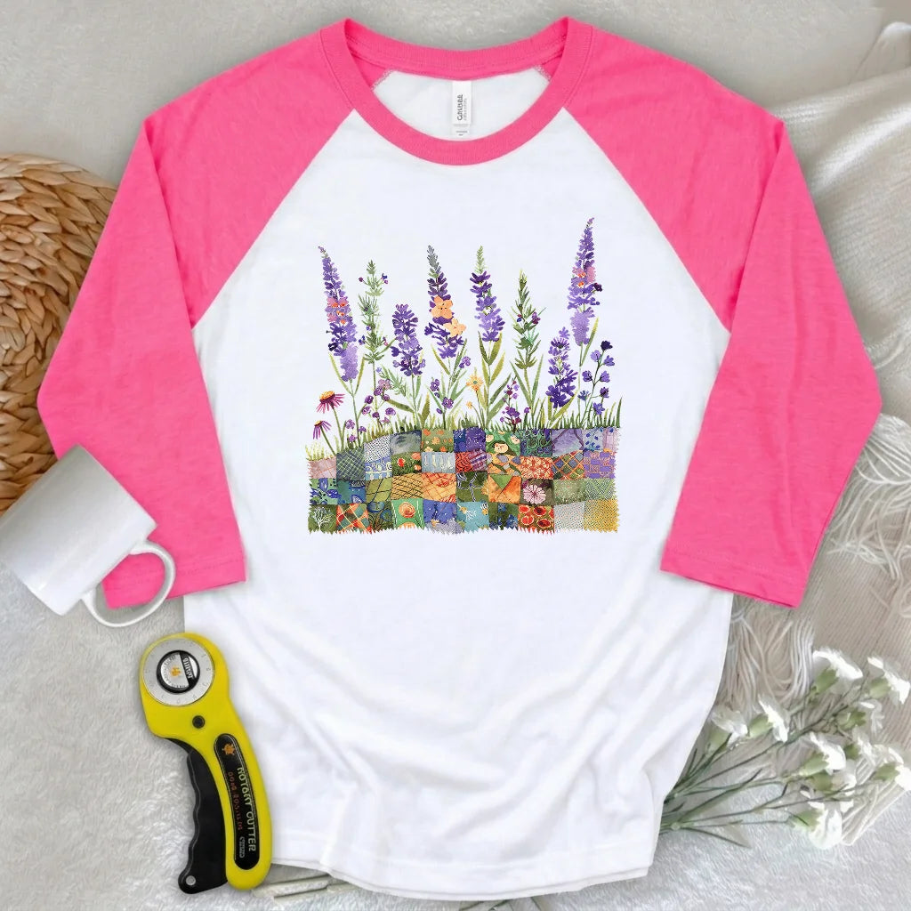 Quilting Field 3/4 Sleeve T-shirt