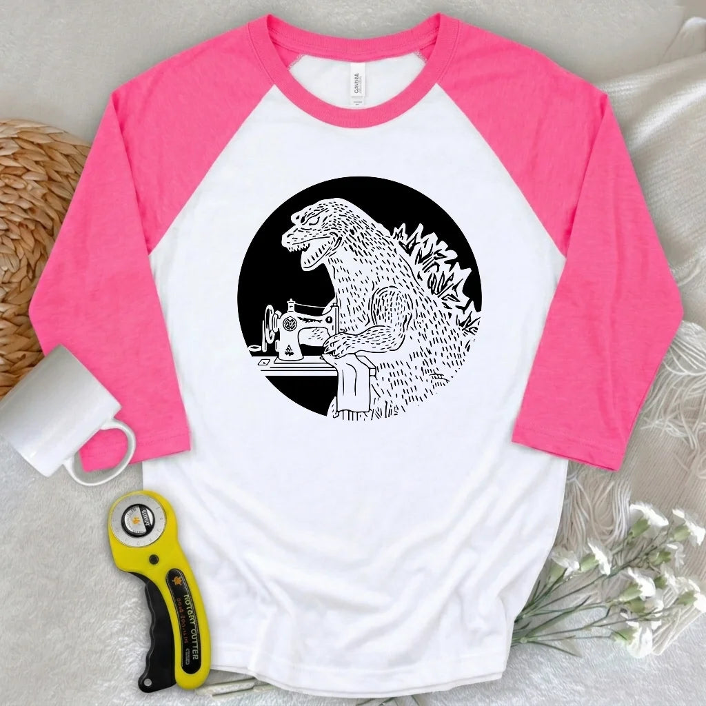 Quiltzilla 3/4 Sleeve T-shirt