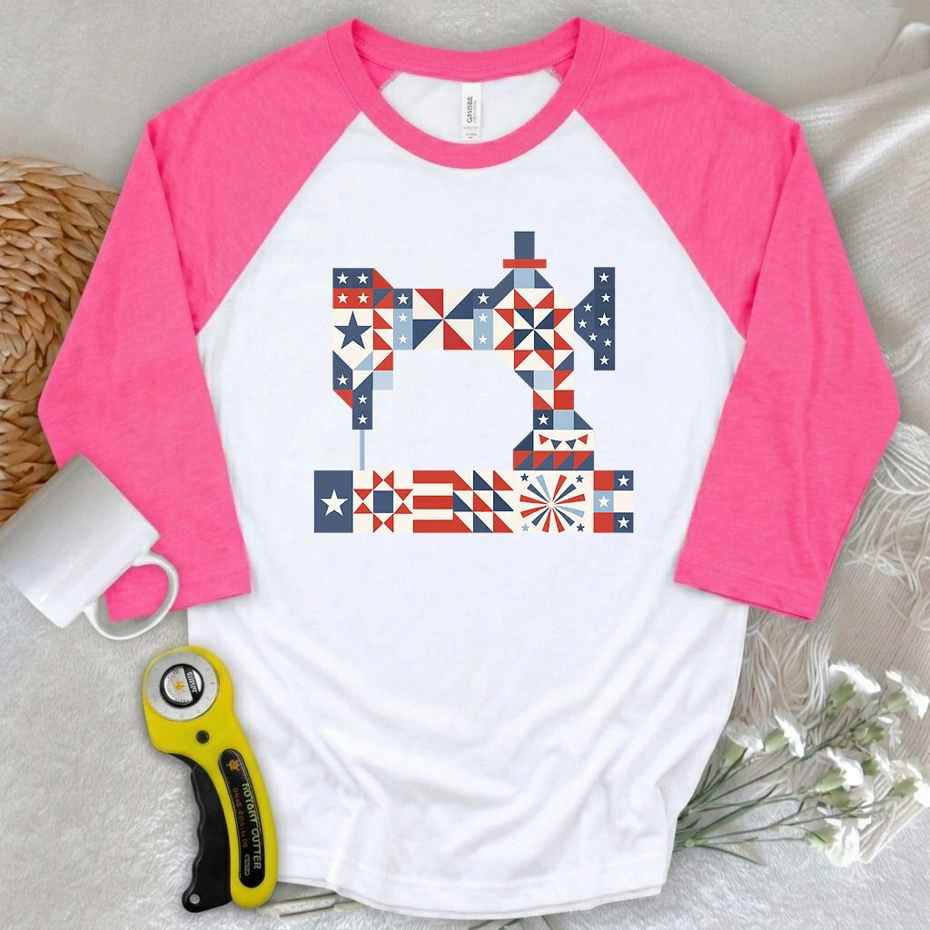 Stars & Stitches Sewing 3/4 Sleeve T-shirt
