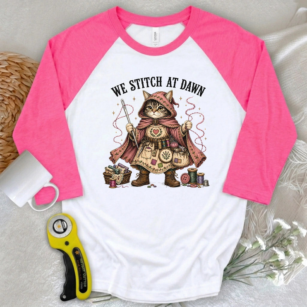 We Stitch At Dawn 3/4 Sleeve T-shirt