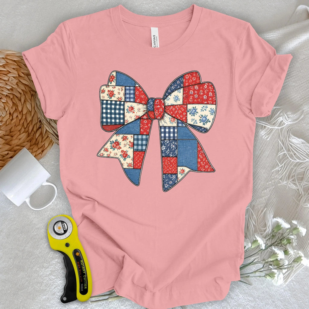 Americana Patchwork Bow T-shirt