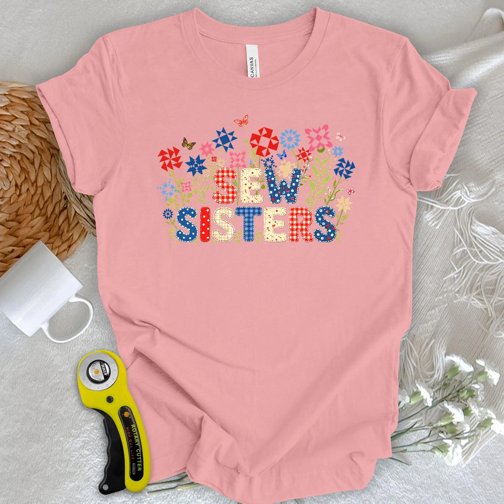Appliqué Sew Sisters T-shirt